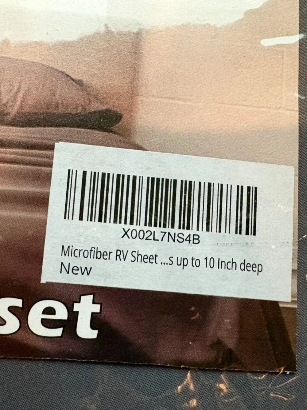 NWT, Shreem Linen, 4 piece RV sheet set, gray, microfiber